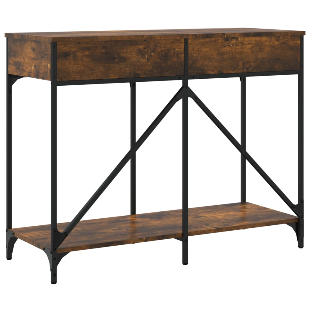 Tavolo Consolle Rovere Fumo 100x39x78,5 cm in Legno Multistrato | homemem39