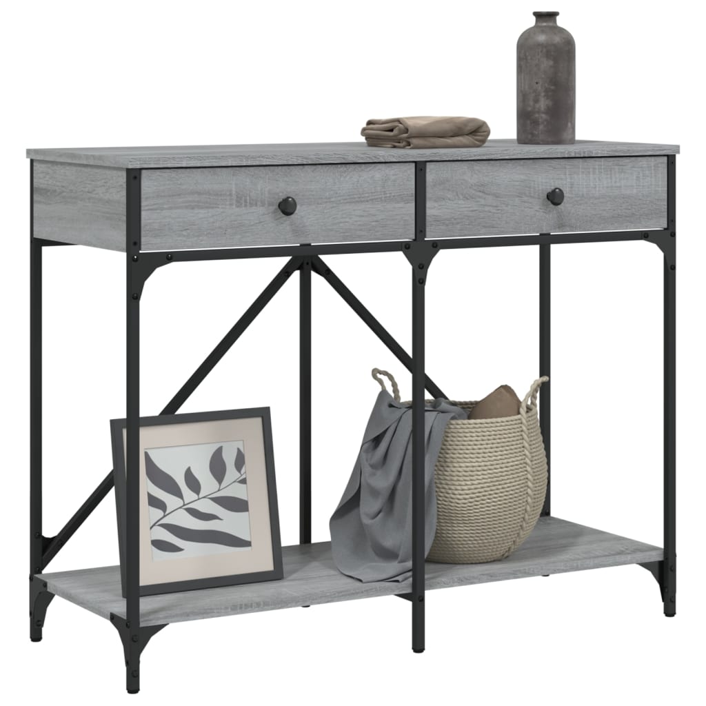 Tavolo Consolle Grigio Sonoma 100x39x78,5 cm Legno Multistrato - homemem39