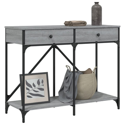 Tavolo Consolle Grigio Sonoma 100x39x78,5 cm Legno Multistrato - homemem39
