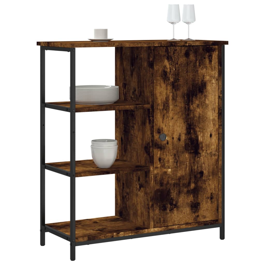 Credenza Rovere Fumo 70x30x80 cm in Legno Multistrato - homemem39