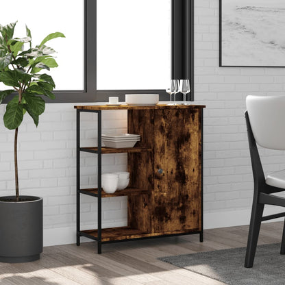 Credenza Rovere Fumo 70x30x80 cm in Legno Multistrato - homemem39