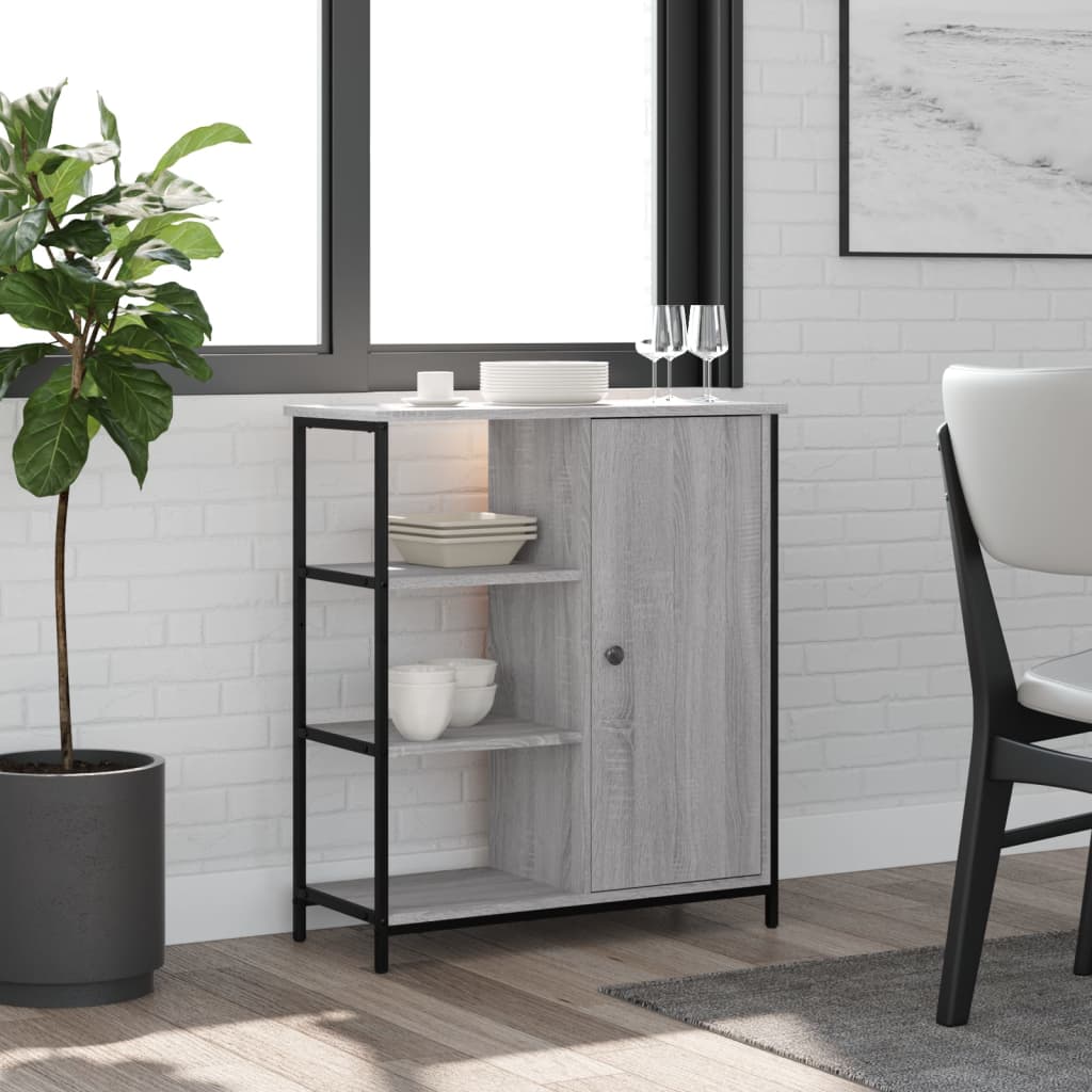 Credenza Grigio Sonoma 70x30x80 cm in Legno Multistrato - homemem39