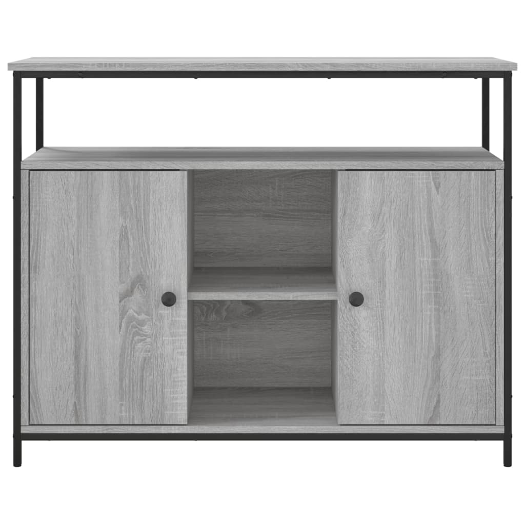 Credenza Grigio Sonoma 100x35x80 cm in Legno Multistrato - homemem39