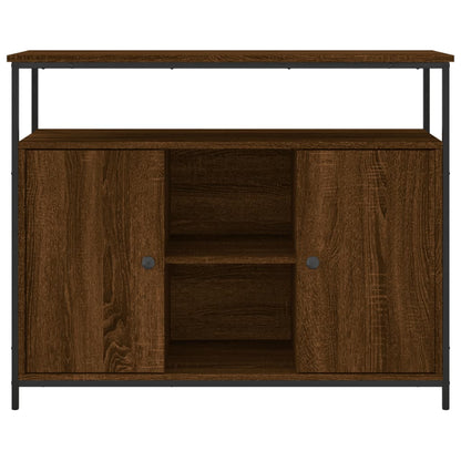Credenza Rovere Marrone 100x35x80 cm in Legno Multistrato