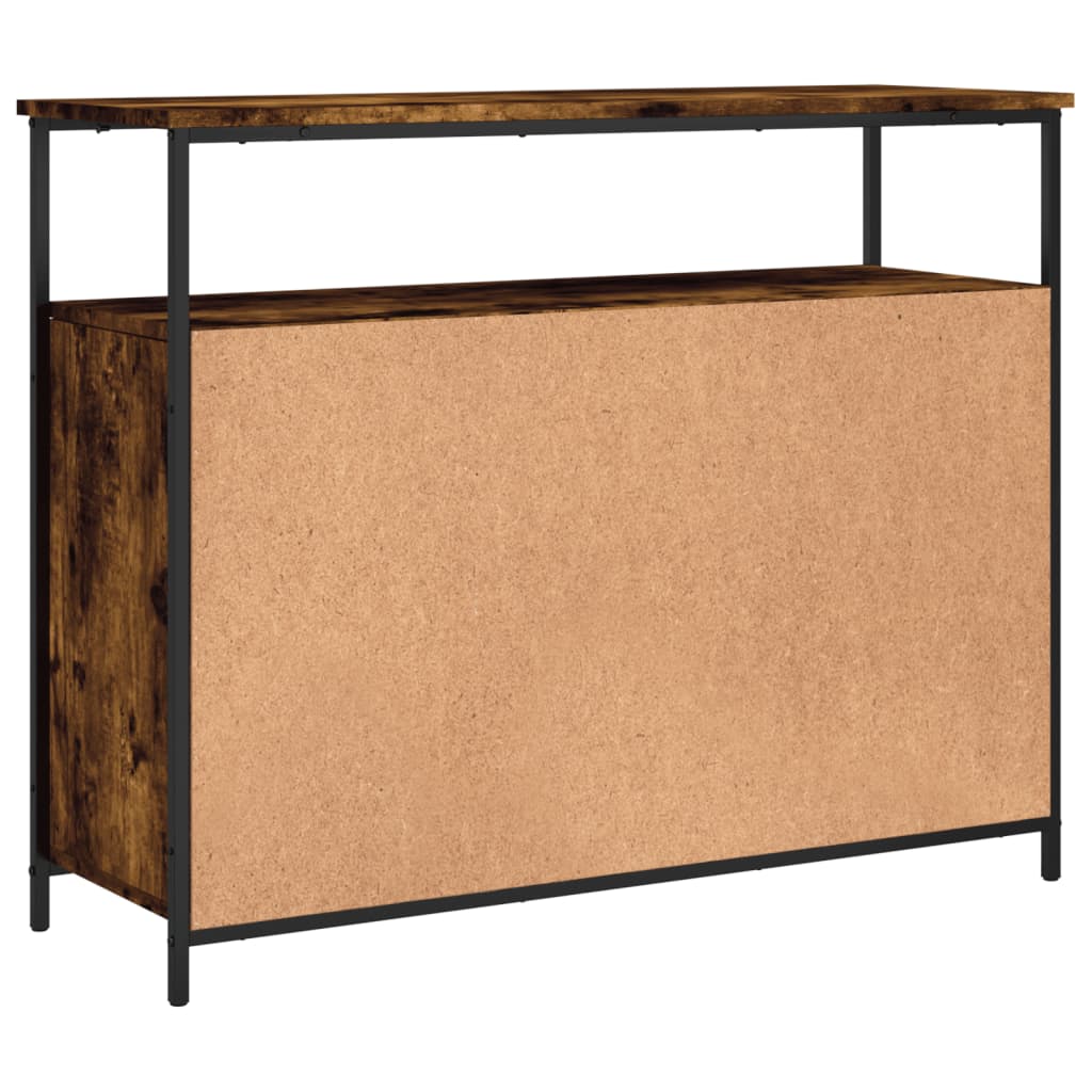 Credenza Rovere Fumo 100x35x80 cm in Legno Multistrato