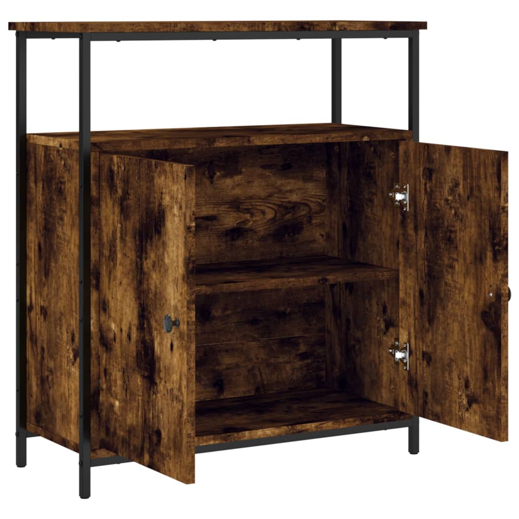 Credenza Rovere Fumo 70x30x80 cm in Legno Multistrato - homemem39