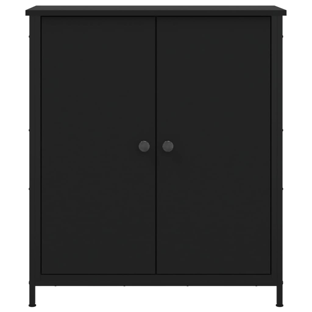 Credenza Nera 70x30x80 cm in Legno Multistrato - homemem39