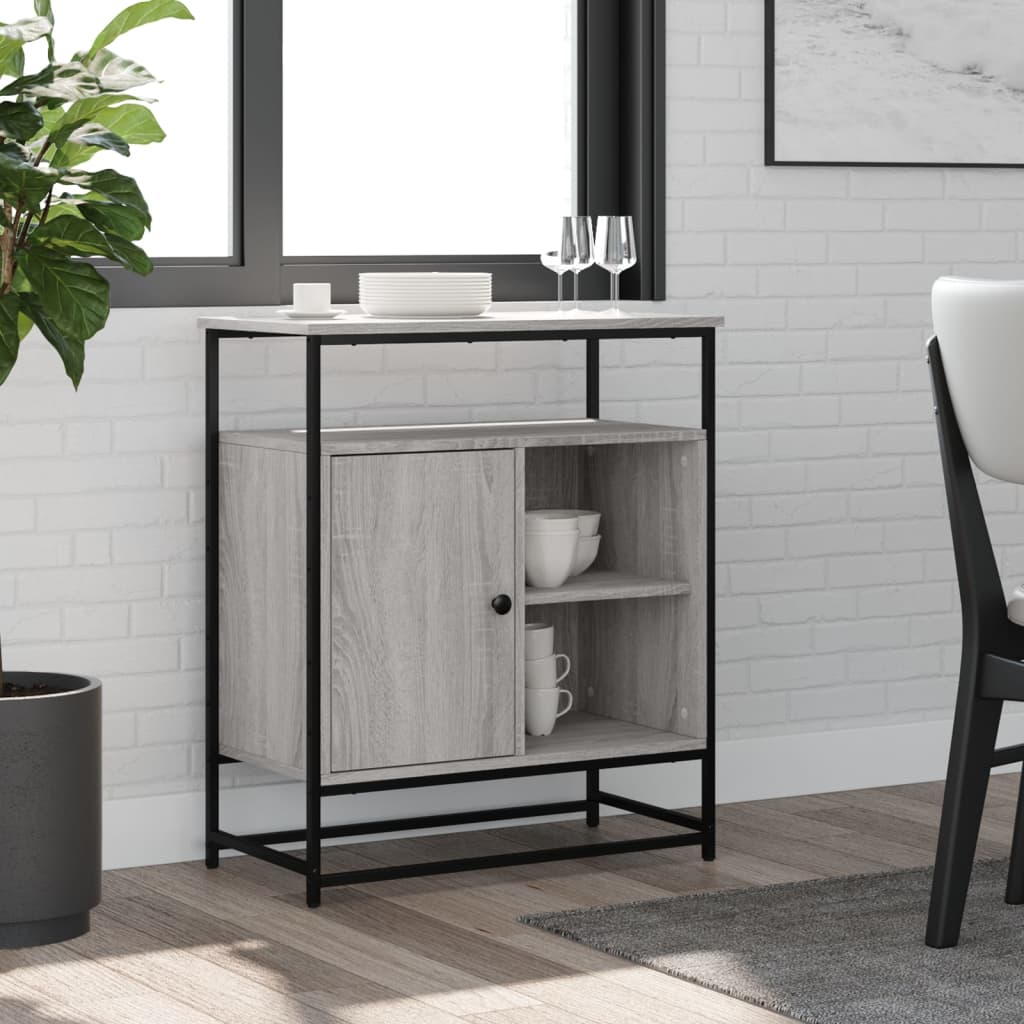 Credenza Grigio Sonoma 69x35x80 cm in Legno Multistrato - homemem39