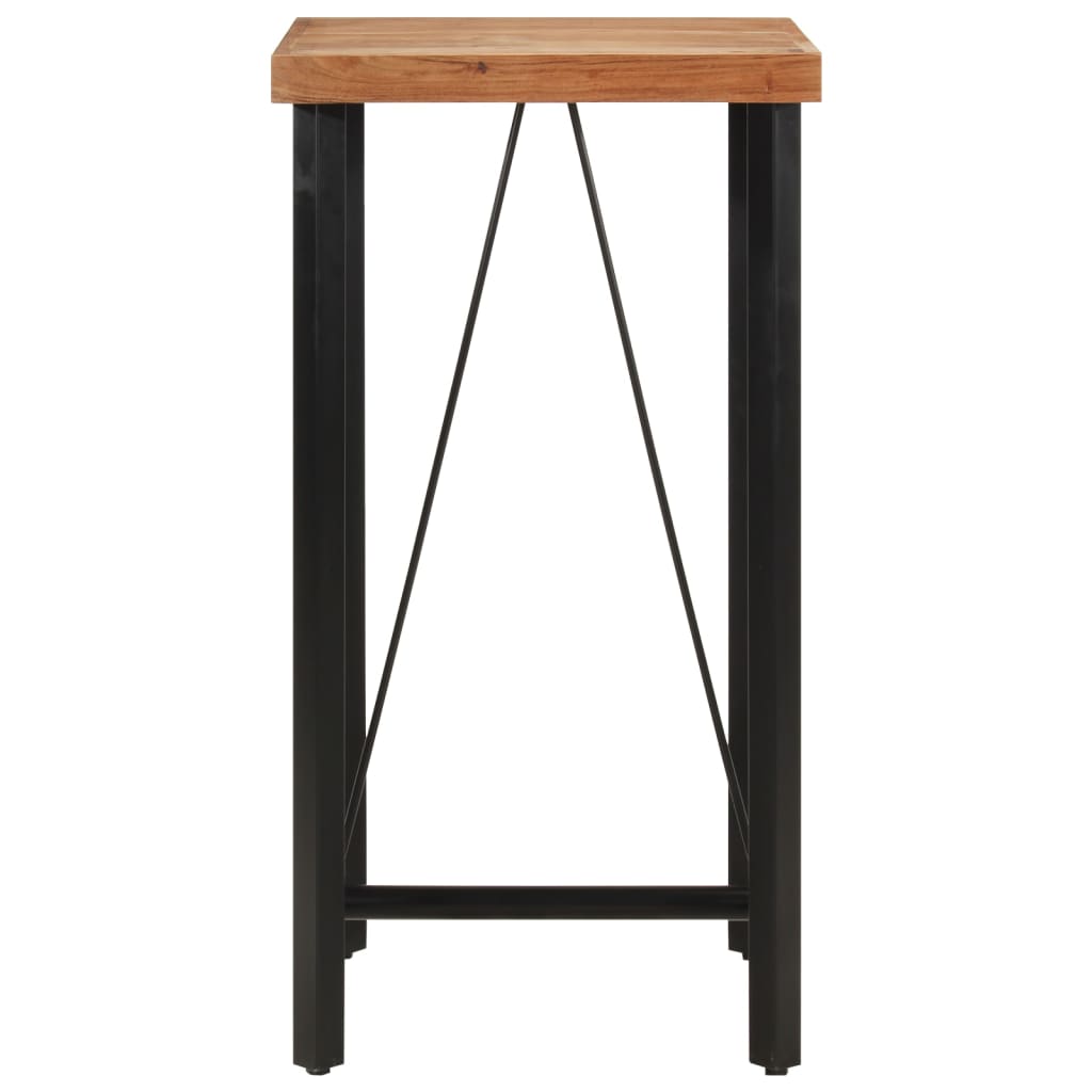 Tavolino da Bar 55x55x107cm in Legno Massello di Acacia e Ferro | homemem39