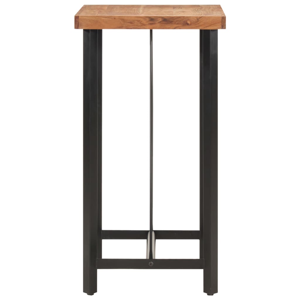 Tavolino da Bar 55x55x107cm in Legno Massello di Acacia e Ferro | homemem39