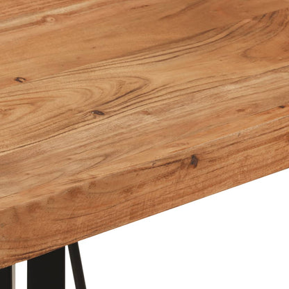Tavolino da Bar 55x55x107cm in Legno Massello di Acacia e Ferro | homemem39