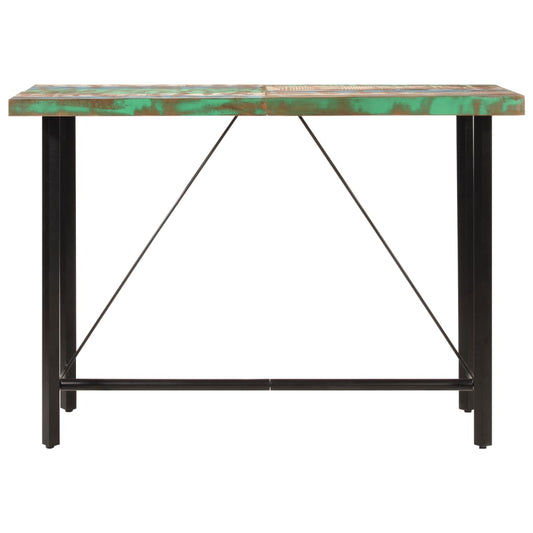 Tavolino da Bar 150x70x107cm Legno Massello di Recupero e Ferro | homemem39