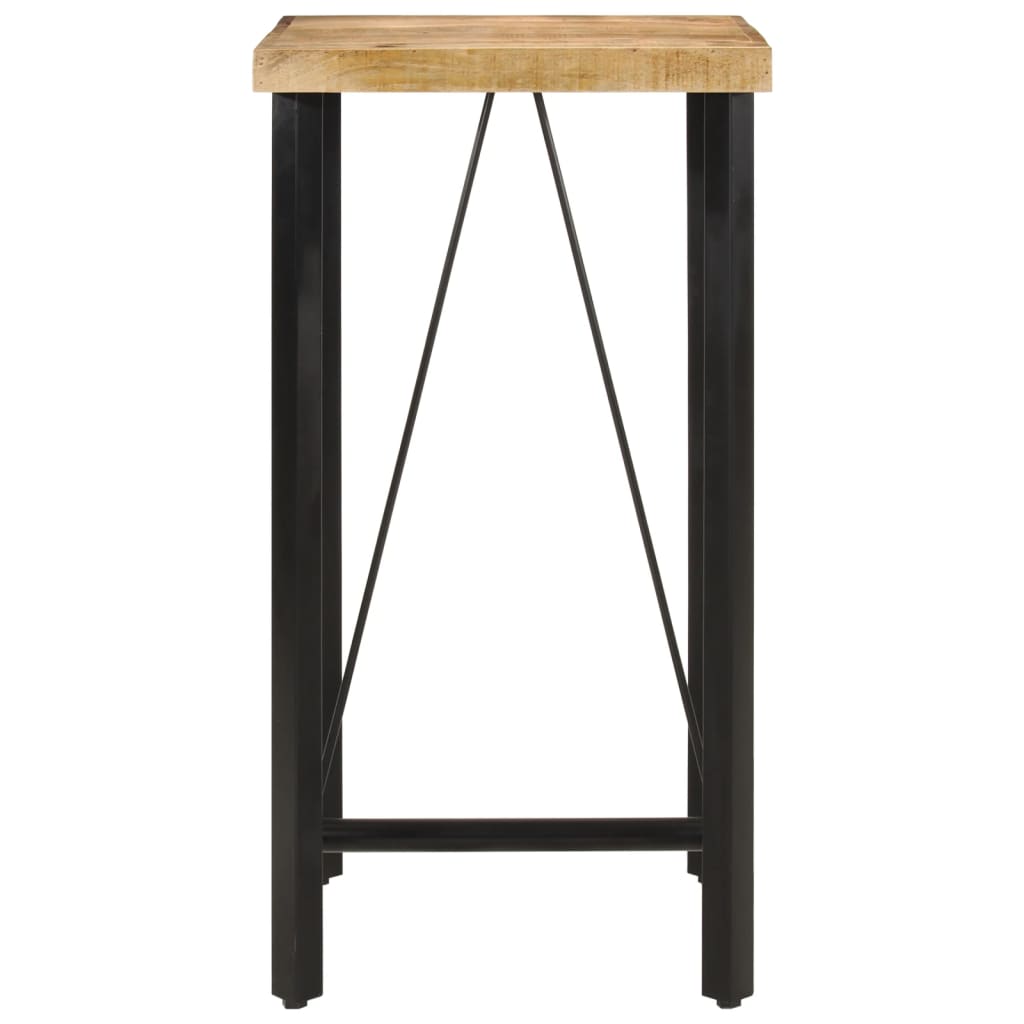 Tavolino da Bar 55x55x107 cm Legno Massello di Mango e Ferro | homemem39