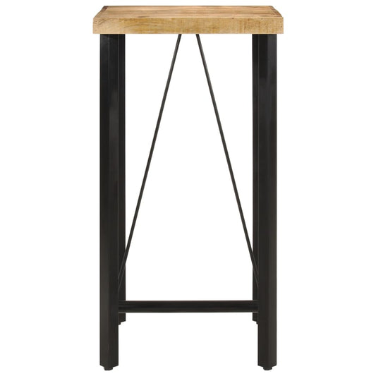 Tavolino da Bar 55x55x107 cm Legno Massello di Mango e Ferro | homemem39