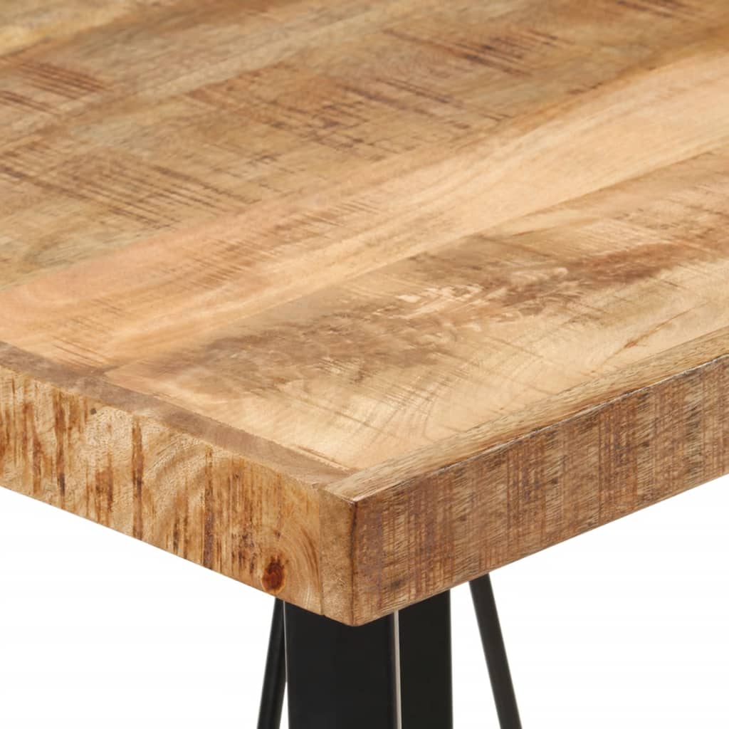 Tavolino da Bar 55x55x107 cm Legno Massello di Mango e Ferro | homemem39