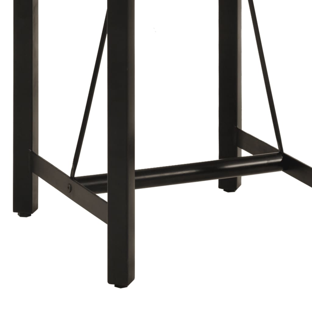 Tavolino da Bar 55x55x107 cm Legno Massello di Mango e Ferro | homemem39