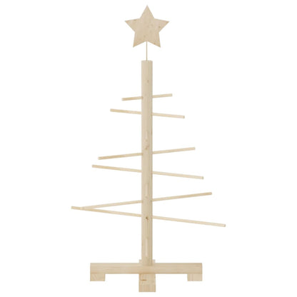 Albero di Natale Decorativo in Legno 75 cm Legno Massello Pino