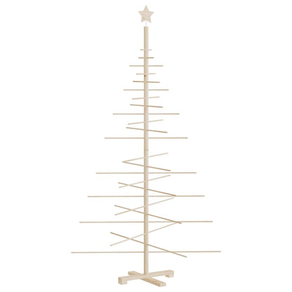 Albero di Natale Decorativo in Legno 180 cm Legno Massello Pino