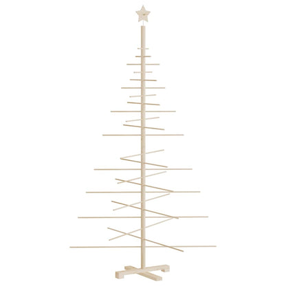Albero di Natale Decorativo in Legno 180 cm Legno Massello Pino