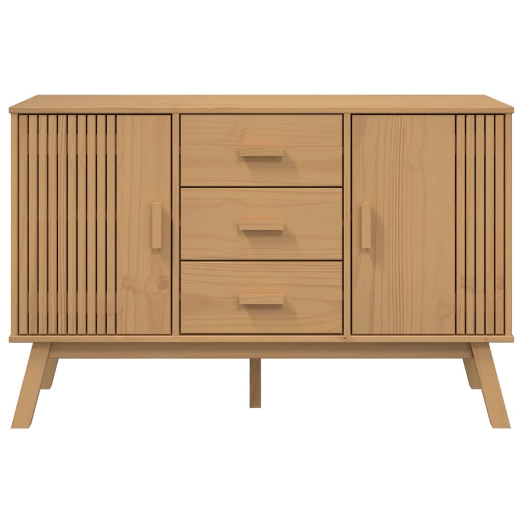 Credenza OLDEN Marrone 114x43x73,5 cm in Legno Massello di Pino - homemem39