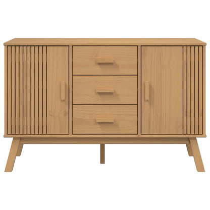 Credenza OLDEN Marrone 114x43x73,5 cm in Legno Massello di Pino - homemem39