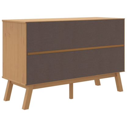 Credenza OLDEN Bianca e Marrone 114x43x73,5 cm Massello di Pino | homemem39