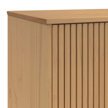 Credenza OLDEN Bianca e Marrone 114x43x73,5 cm Massello di Pino | homemem39