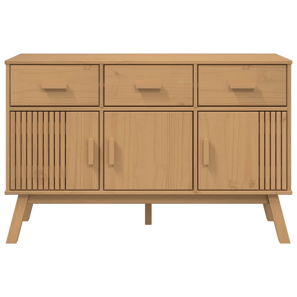 Credenza OLDEN Marrone 114x43x73,5 cm in Legno Massello di Pino