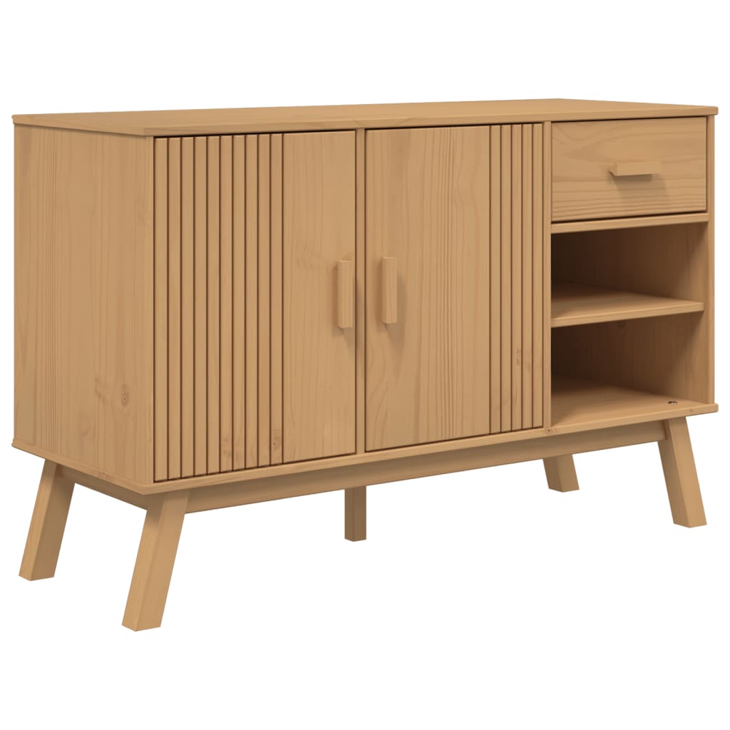 OLDEN Sideboard Brown 114x43x73.5 cm in Solid Pine Wood