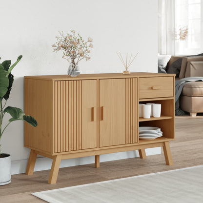 OLDEN Sideboard Brown 114x43x73.5 cm in Solid Pine Wood