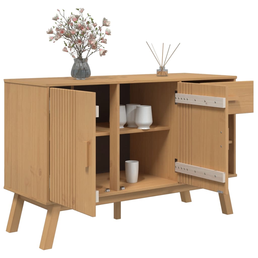 OLDEN Sideboard Brown 114x43x73.5 cm in Solid Pine Wood