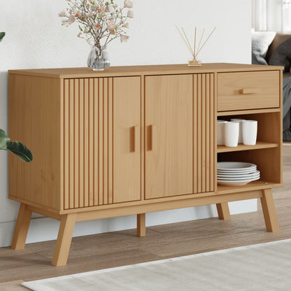 OLDEN Sideboard Brown 114x43x73.5 cm in Solid Pine Wood