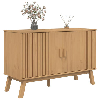 Credenza OLDEN Marrone 114x43x73,5 cm in Legno Massello di Pino - homemem39