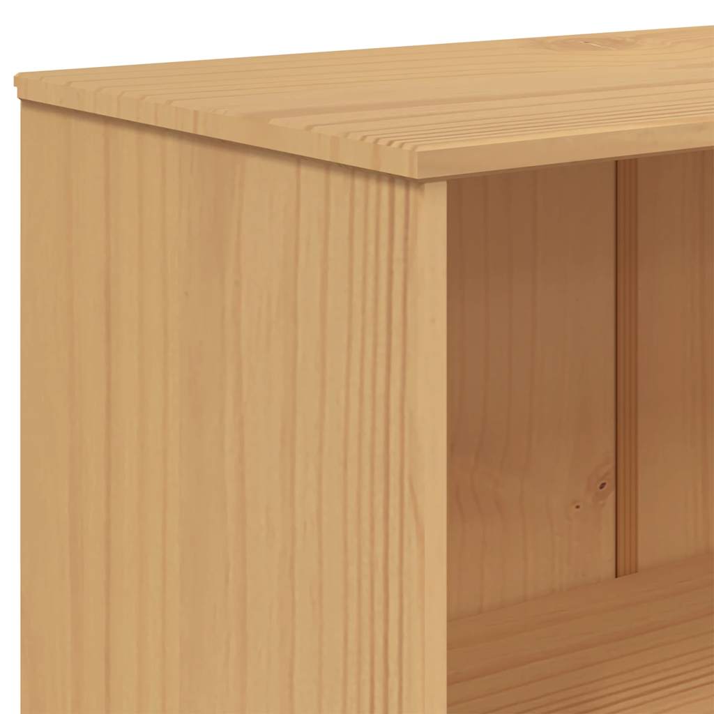 Libreria 4 Ripiani OLDEN Marrone in Legno Massello di Pino | homemem39