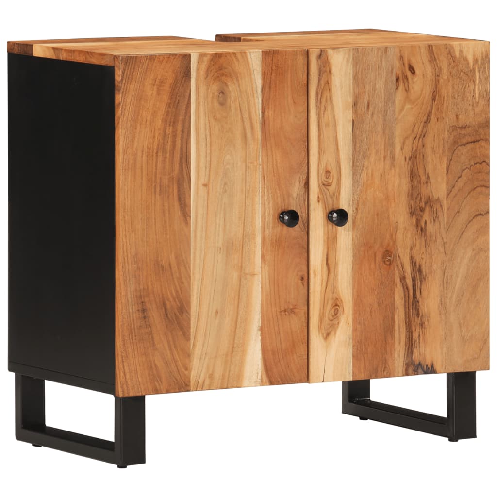 Set Mobili da Bagno 2pz in Legno Massello di Acacia | homemem39