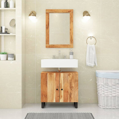 Set Mobili da Bagno 2pz in Legno Massello di Acacia | homemem39