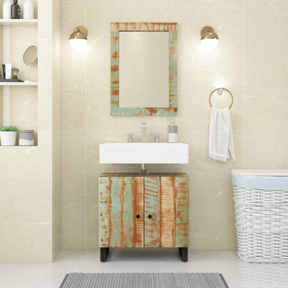 Set Mobili da Bagno 2 pz in Legno Massello di Recupero | homemem39