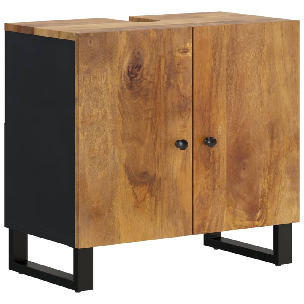 Set Mobili da Bagno 2pz in Legno Massello di Mango