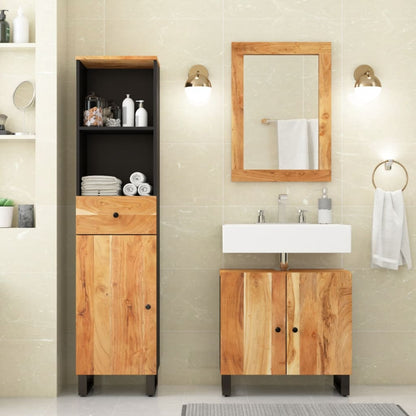 Set Mobili da Bagno 3pz in Legno Massello di Acacia | homemem39
