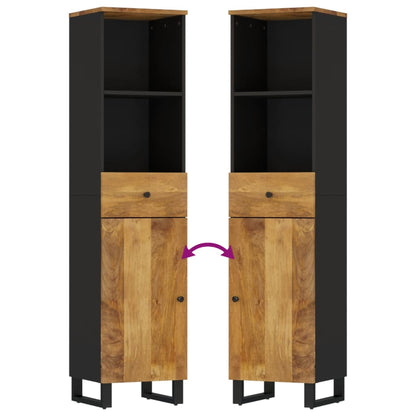 Set Mobili da Bagno 3pz in Legno Massello di Mango | homemem39