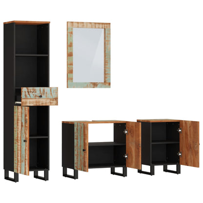 Set Mobili da Bagno 4 pz in Legno Massello di Recupero | homemem39