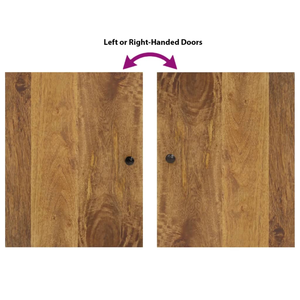 Set Mobili da Bagno 4 pz in Legno Massello di Mango