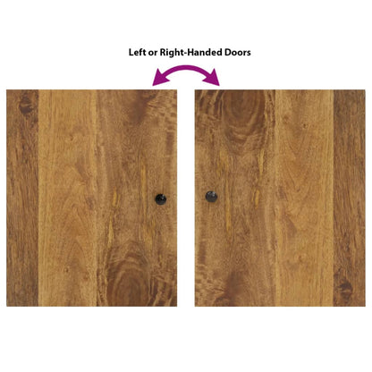 Set Mobili da Bagno 4 pz in Legno Massello di Mango