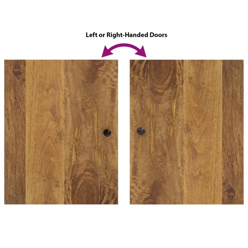 Set Mobili da Bagno 5 pz in Legno Massello di Mango