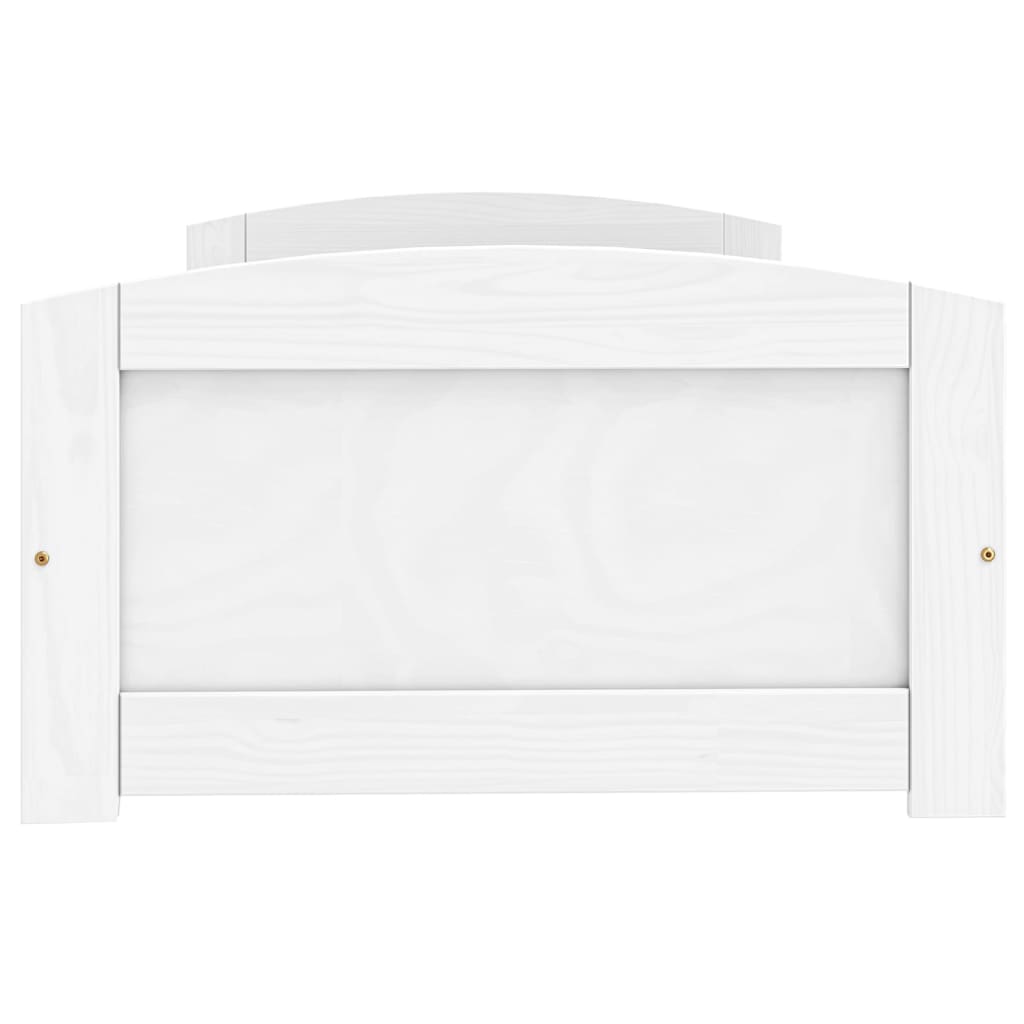 Dormeuse 2 Cassetti Bianca 90x200 cm Legno Massello Pino IRUN - homemem39