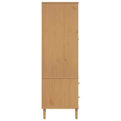 Armadio SENJA Aspetto Rattan Marrone 90x55x175 cm Massello Pino | homemem39