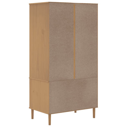 Armadio SENJA Aspetto Rattan Marrone 90x55x175 cm Massello Pino | homemem39