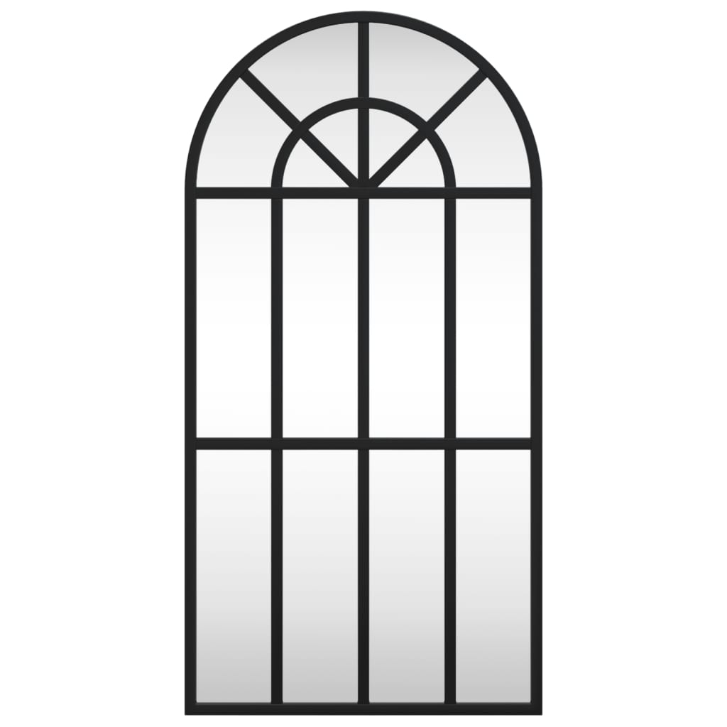 Specchio da Parete Nero 30x60 cm Arco in Ferro | homemem39