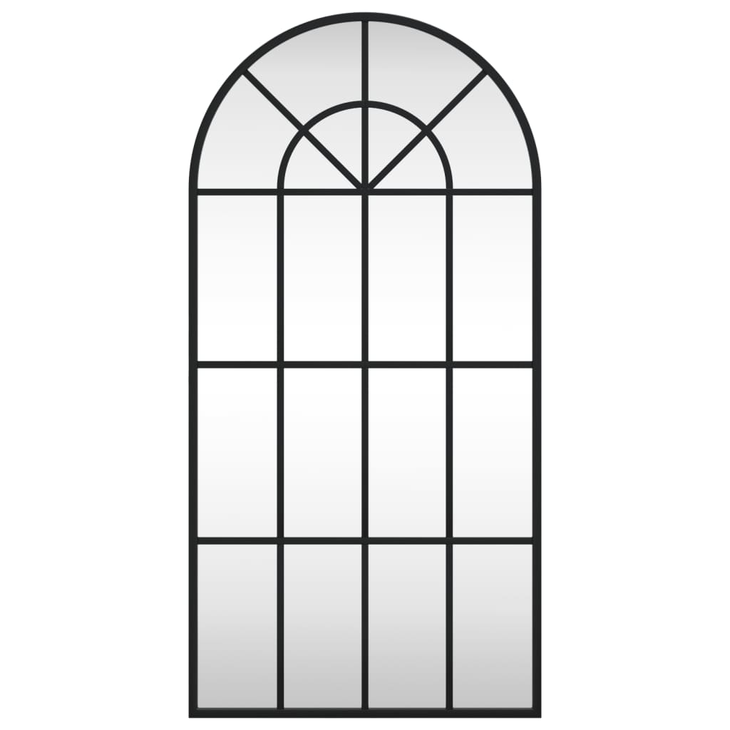 Specchio da Parete Nero 40x80 cm Arco in Ferro | homemem39