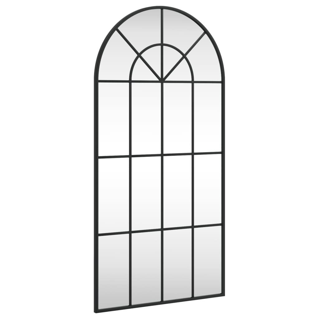 Specchio da Parete Nero 50x100 cm Arco in Ferro | homemem39